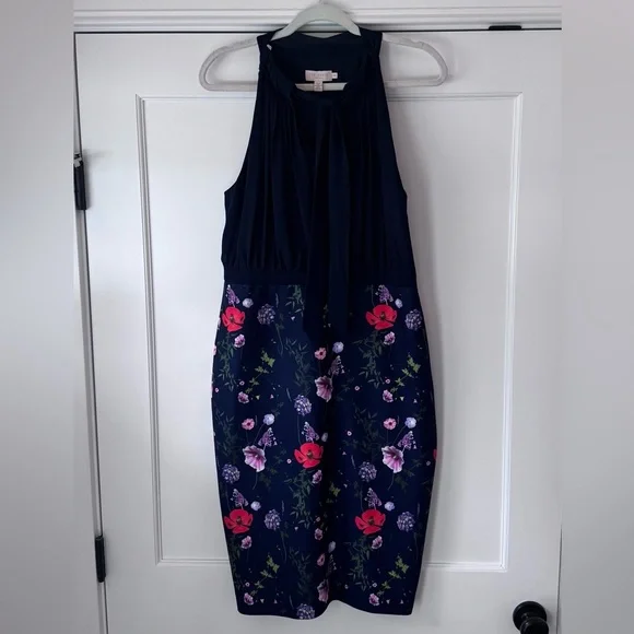 Ted Baker Shimma Scuba Halter Dress. Size 3 - Picture 2 of 5